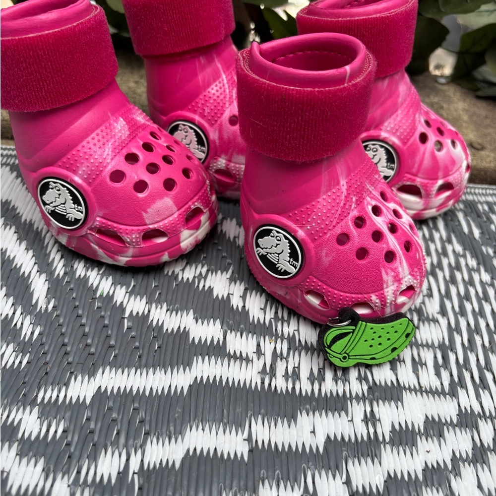 CROCS Dog Shoes in Vibrant Pink